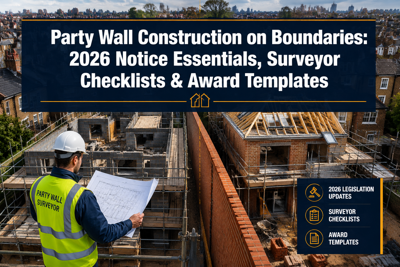 New Party Wall Construction on Boundaries: 2026 Notice Essentials, Surveyor Checklists, and Award Templates for Seamless Agreements