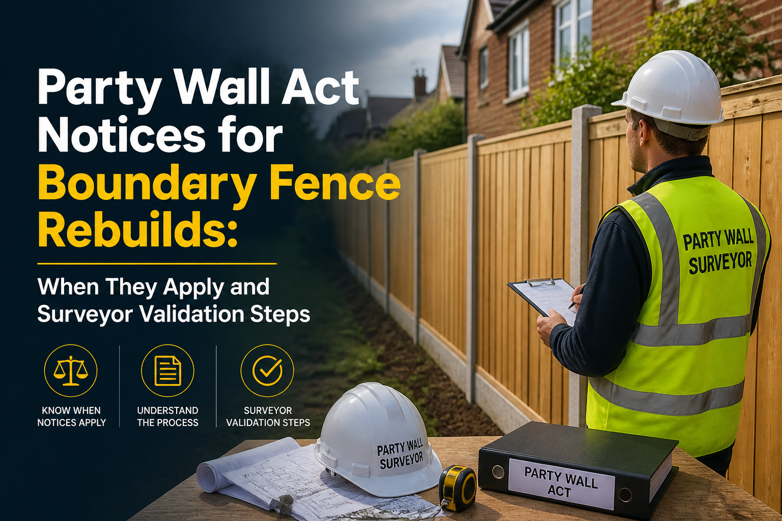 Party Wall Act Notices for Boundary Fence Rebuilds: When They Apply and Surveyor Validation Steps
