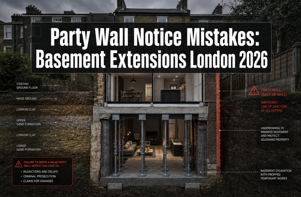Party Wall Notice Mistakes Basement Extensions London 2026: The Complete Guide to Avoiding Costly Disputes