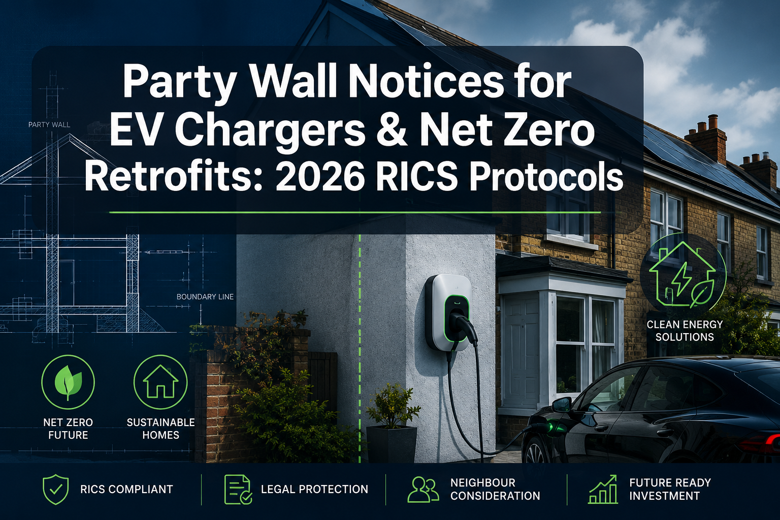 Party Wall Notices for EV Chargers and Net Zero Retrofits: 2026 RICS Protocols and Award Clauses