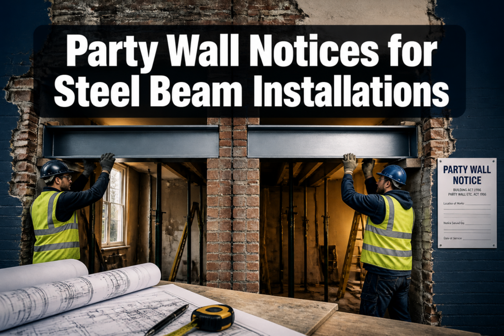 Party Wall Notices for Steel Beam Installations: Structural Protocols and Award Essentials Under the 2026 Act