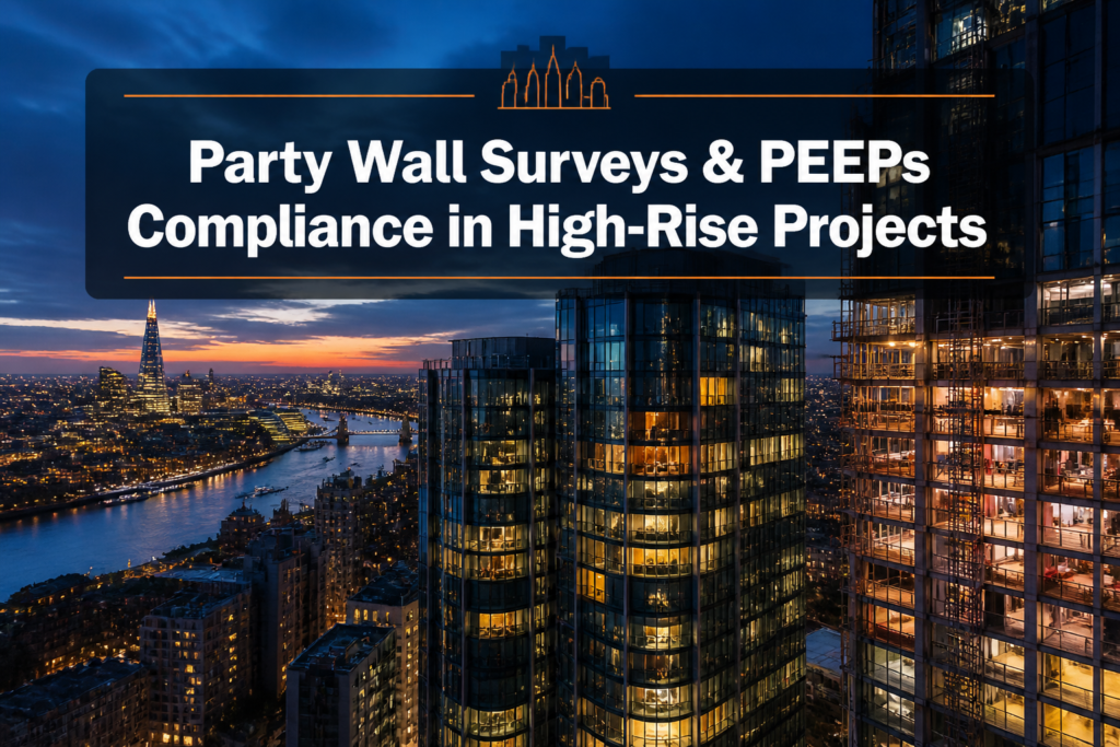 Party Wall Surveys for PEEPs Compliance in High-Rise Projects: Integrating Fire Safety Mandates into Awards Post-April 2026