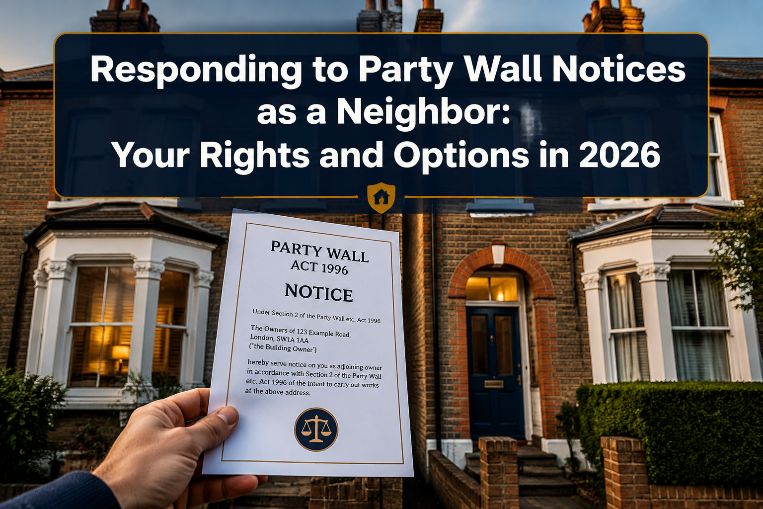 Responding to Party Wall Notices as a Neighbor: Your Rights and Options in 2026