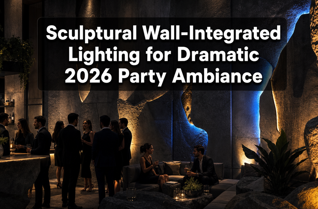 Sculptural Wall-Integrated Lighting for Dramatic 2026 Party Ambiance