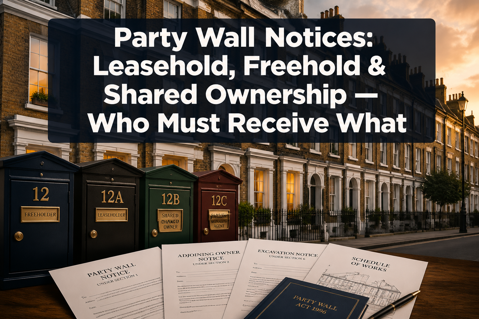 Serving Party Wall Notices on Leasehold, Freehold, and Shared-Ownership Properties: Who Must Receive What