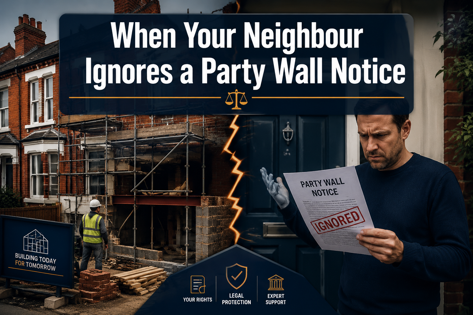 When Your Neighbour Ignores a Party Wall Notice: Legal Options, Risk Management, and Best Practice