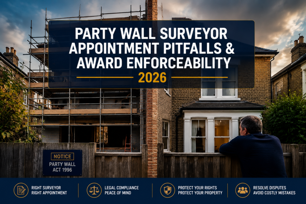 When a Genuine Dispute Doesn't Exist: Party Wall Surveyor Appointment Pitfalls and Award Enforceability in 2026