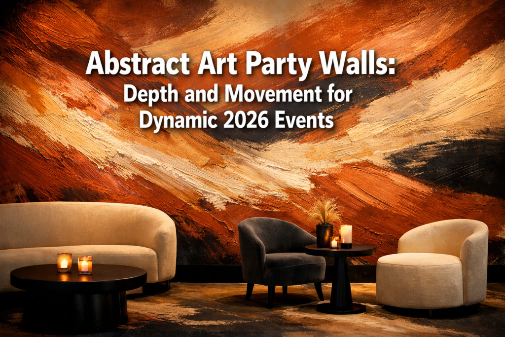 Abstract Art Party Walls: Depth and Movement for Dynamic 2026 Events