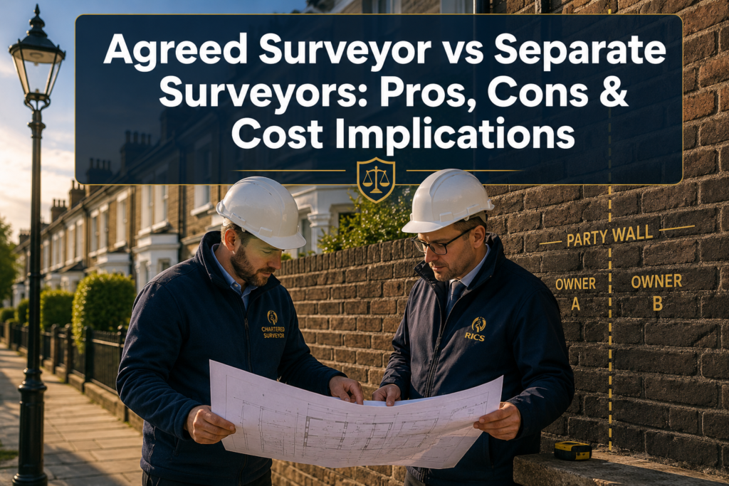 Agreed Surveyor vs Separate Surveyors: Pros, Cons, and Cost Implications Under the Party Wall Act