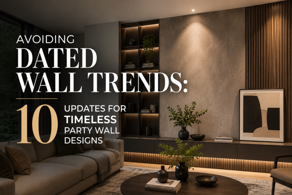 Avoiding Dated Wall Trends: 10 Updates for Timeless Party Wall Designs