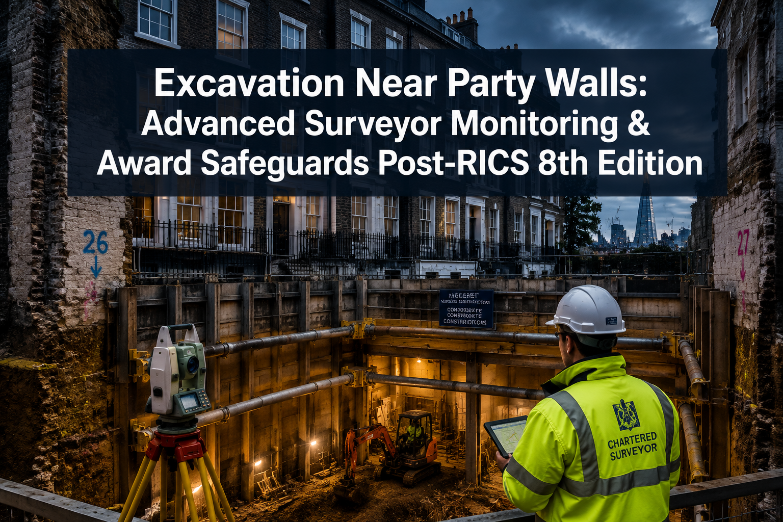 Excavation Near Party Walls for Basements: Advanced Surveyor Monitoring and Award Safeguards Post-RICS 8th Edition