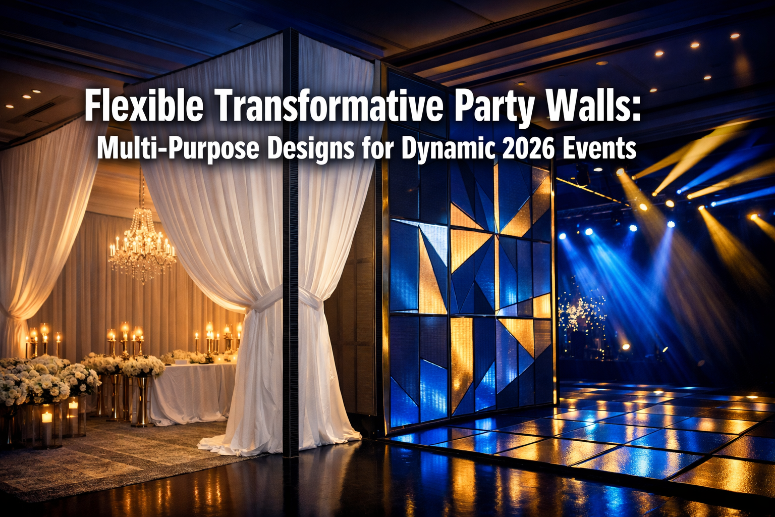Flexible Transformative Party Walls: Multi-Purpose Designs for Dynamic 2026 Events