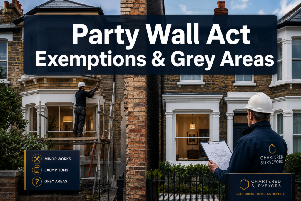 Party Wall Act Exemptions and Grey Areas: Works That Don't Require Notices and How Surveyors Validate Exemption Claims