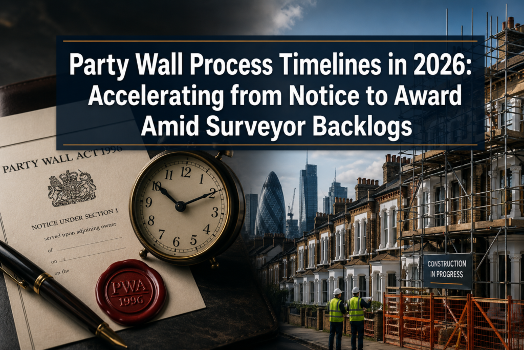 Party Wall Process Timelines in 2026: Accelerating from Notice to Award Amid Surveyor Backlogs