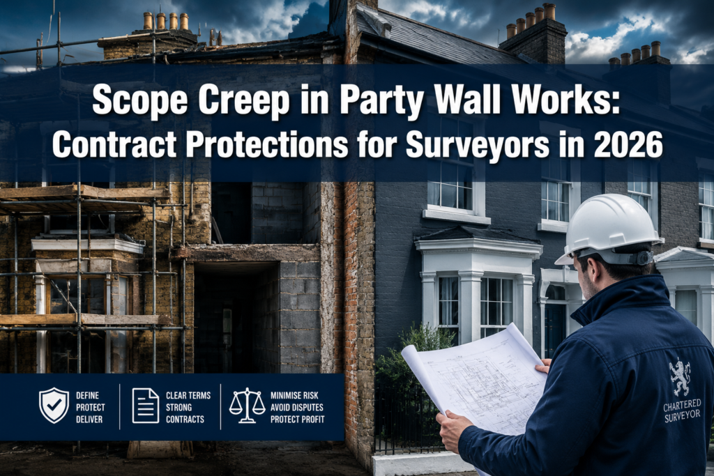Scope Creep in Party Wall Works: Contract Protections for Surveyors in 2026