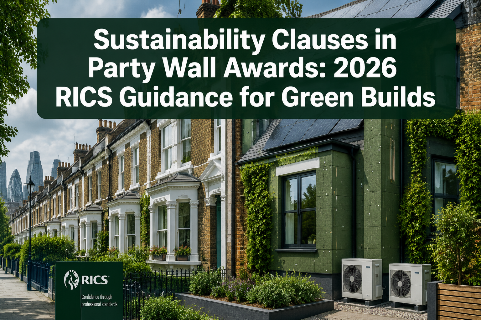 Sustainability Clauses in Party Wall Awards: 2026 RICS Guidance for Green Builds