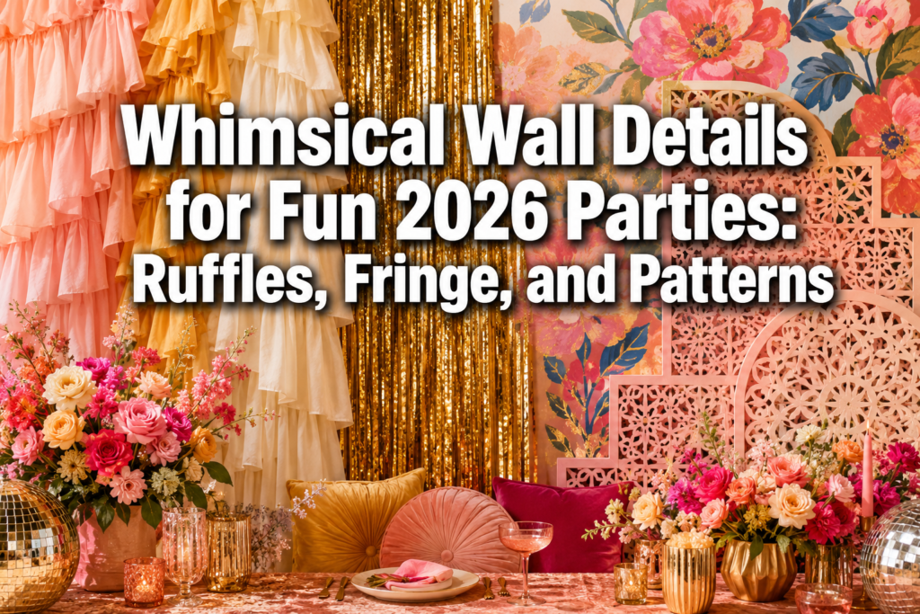 Whimsical Wall Details for Fun 2026 Parties: Ruffles, Fringe, and Patterns