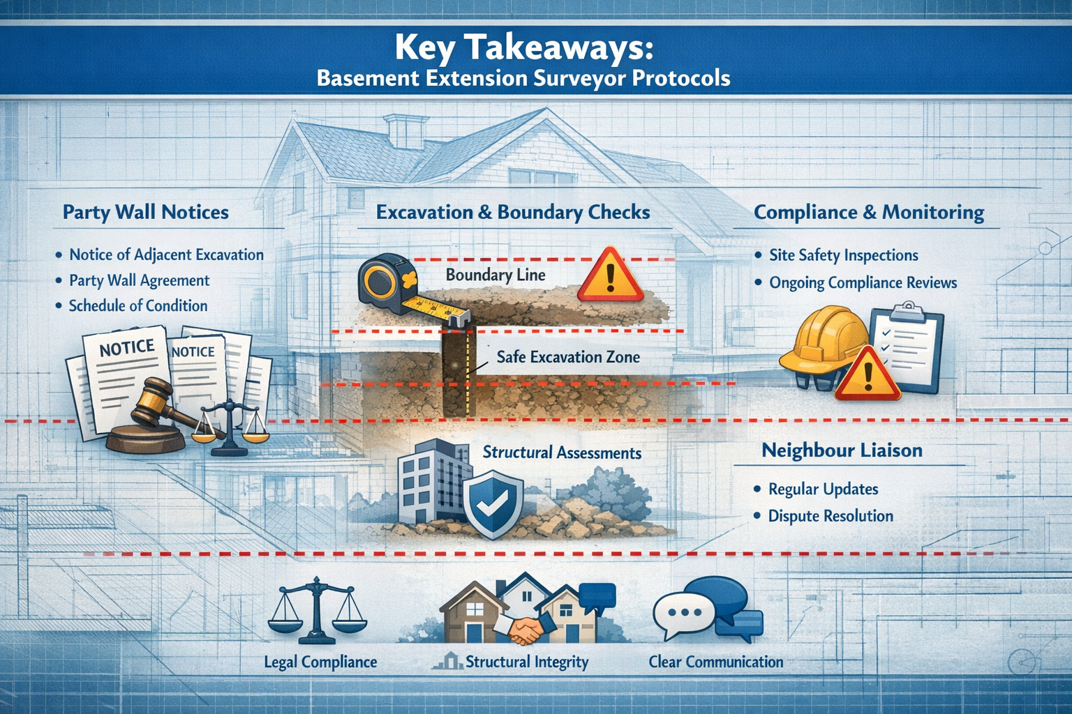Basement Extensions and Party Wall Notices: Surveyor Protocols for