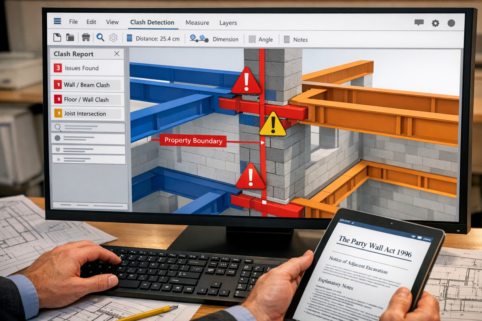 BIM for Party Wall Act Compliance: Clash Detection in Shared