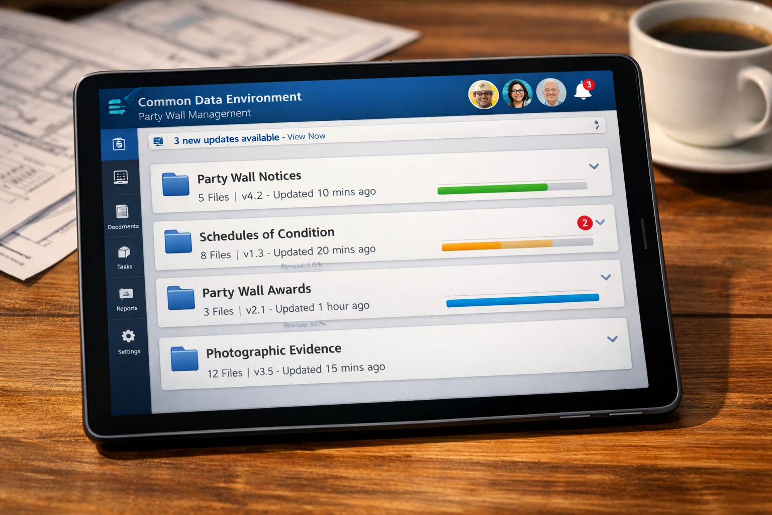 Common Data Environments for Party Wall Agreements: Real-Time