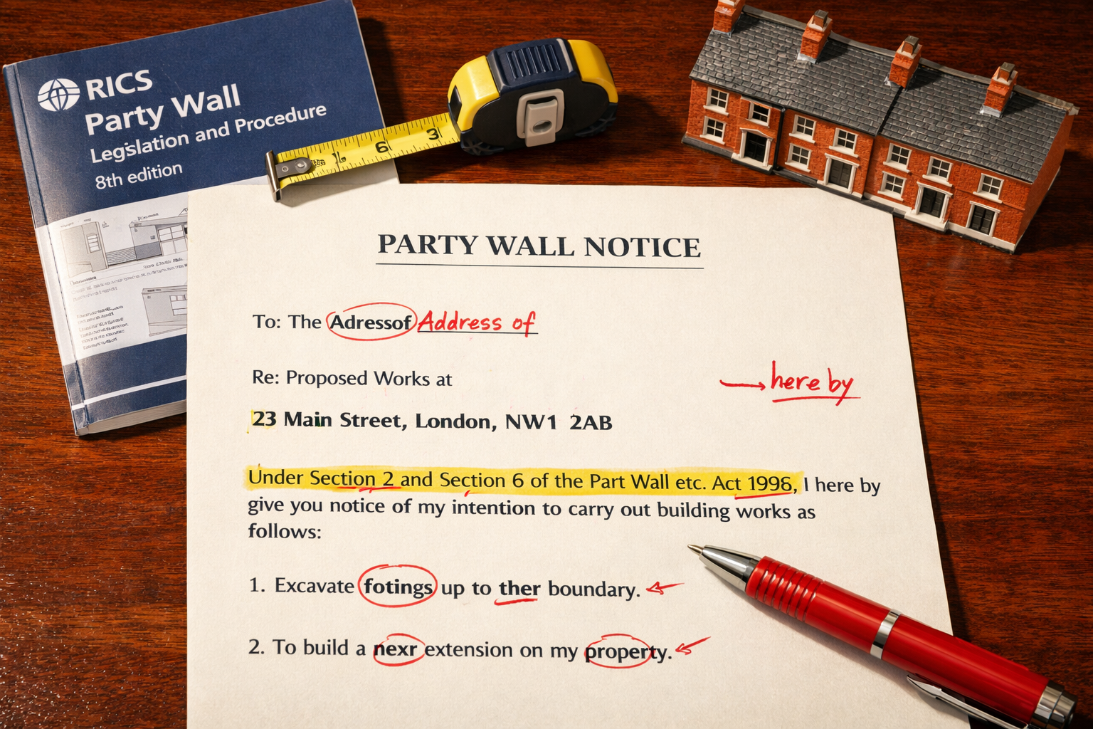 Drafting Flawless Party Wall Notices: Avoiding Invalidity and