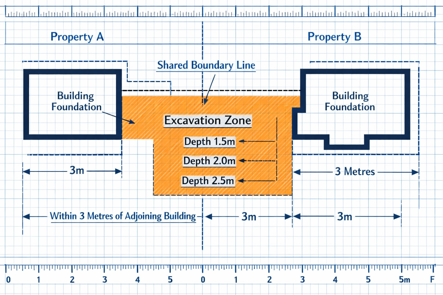 Excavation Notices Under Party Wall Act: 3-6 Metre Rules, Notifier