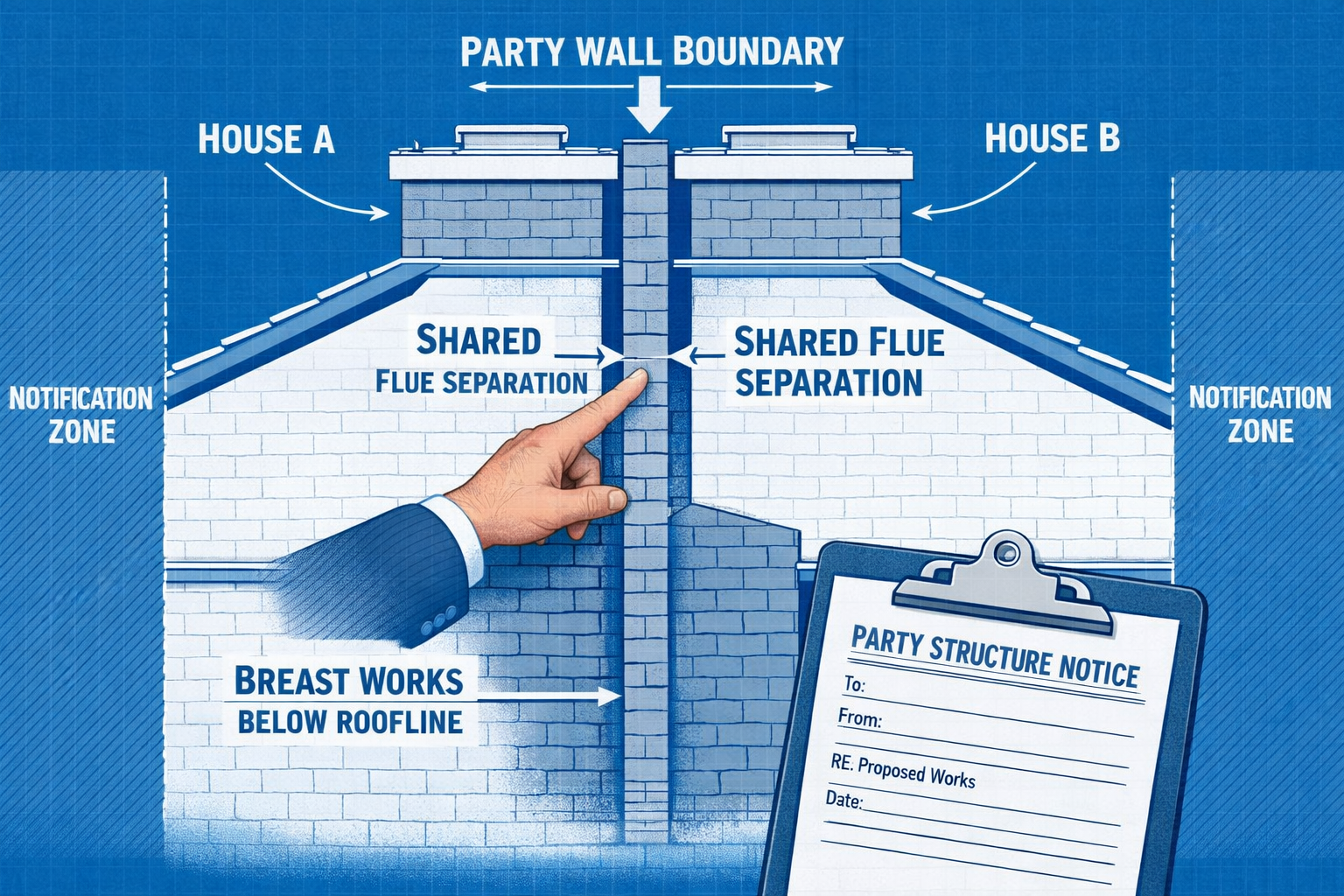 Party Wall Act for Shared Chimney Stacks: Removal Notices, Structural