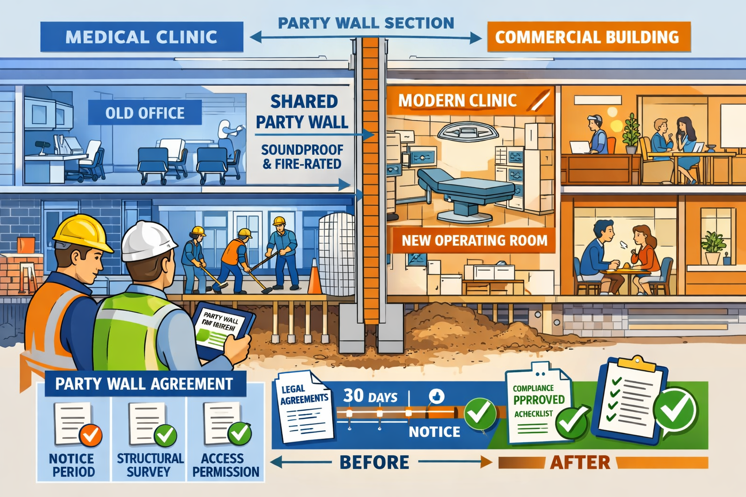 Party Wall Agreements for Healthcare Construction 2026