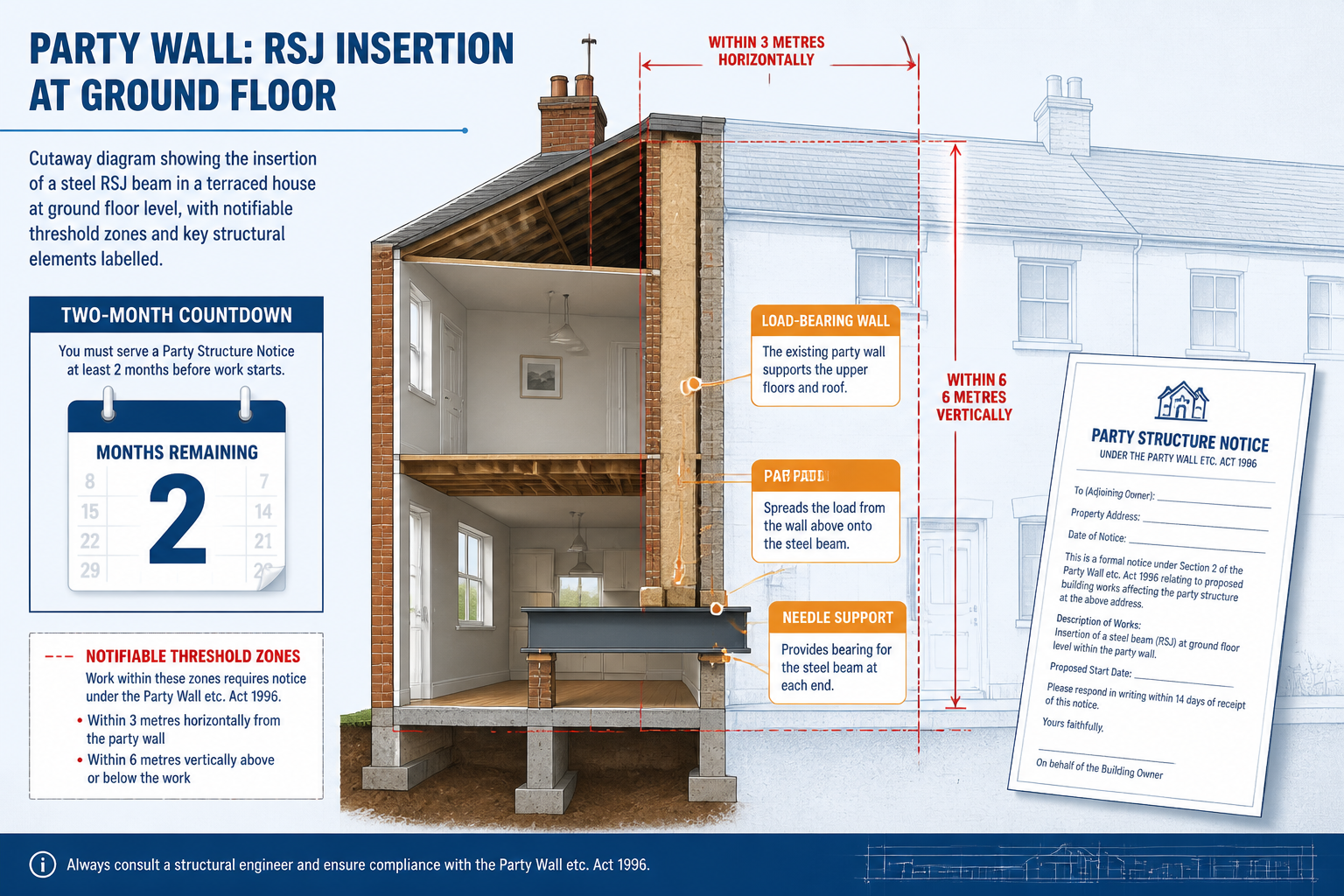 Party Wall Notices for Steel Beam Installations: Structural Protocols