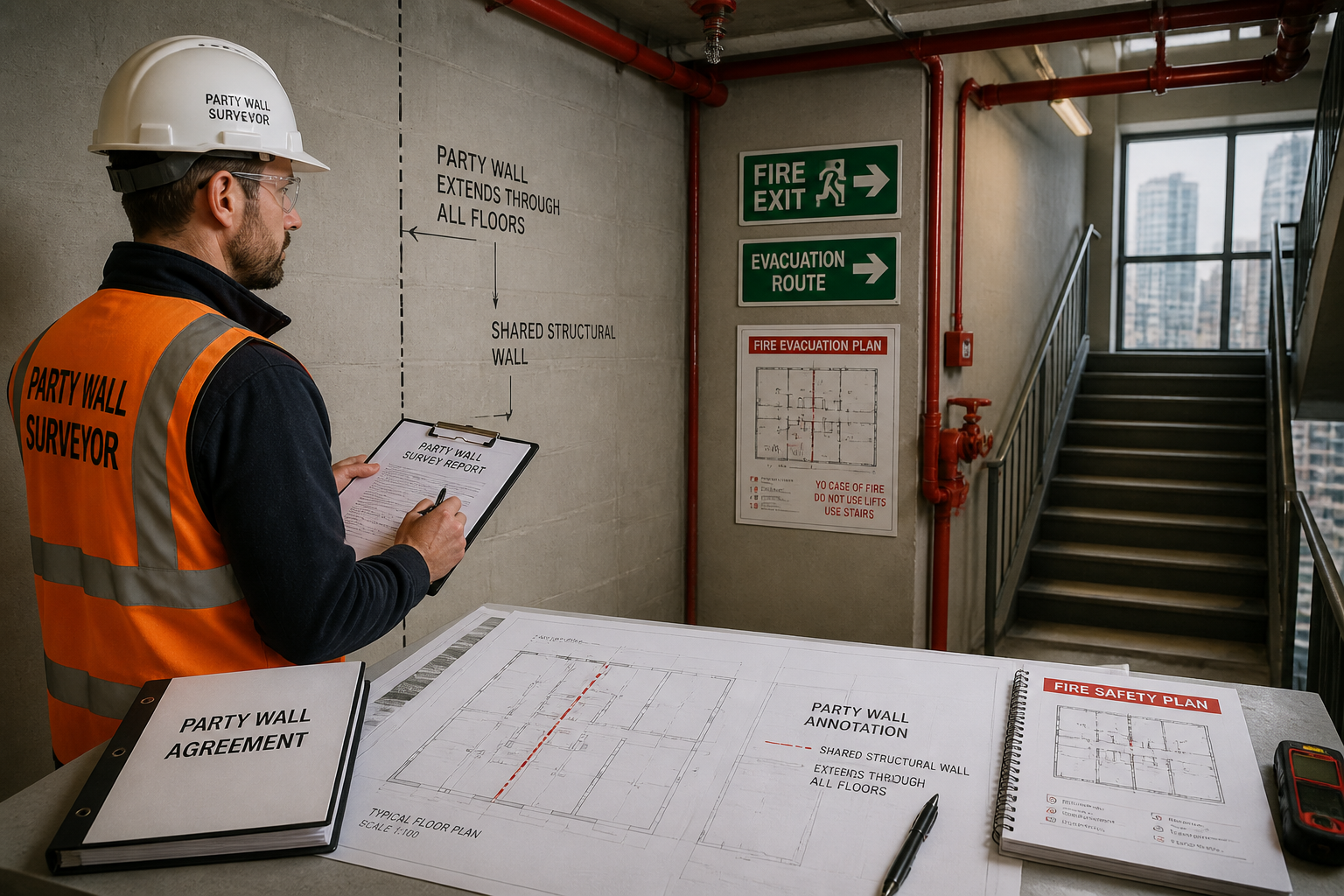 Party Wall Surveys for PEEPs Compliance in High-Rise Projects: