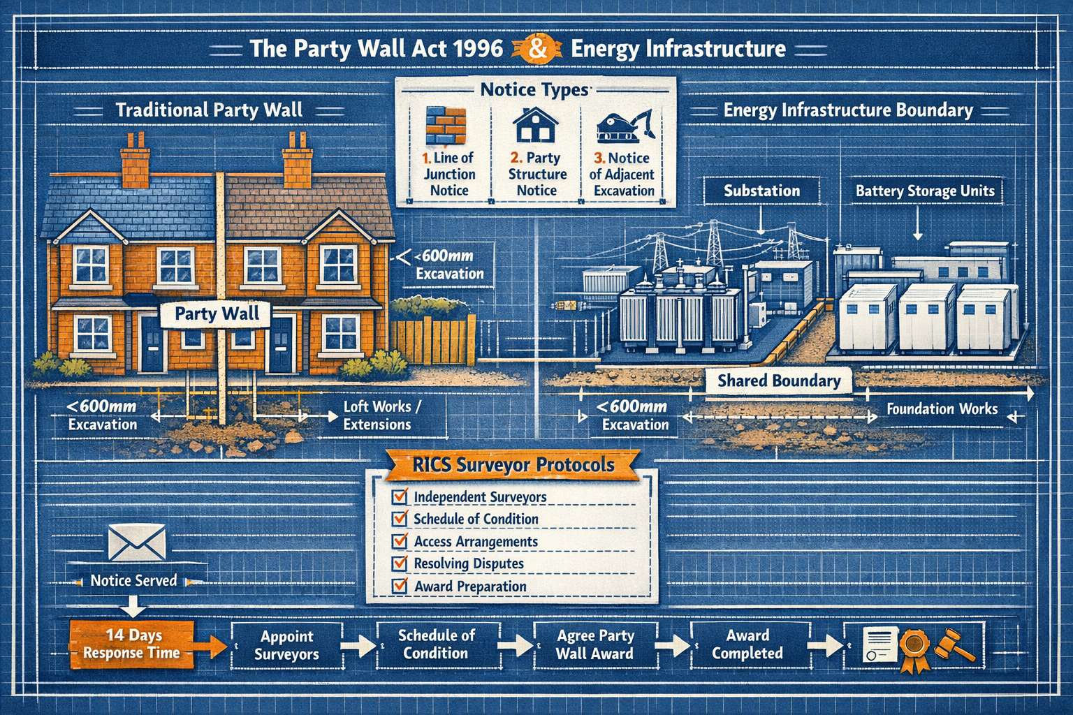 Power Facility Party Wall Awards: 2026 Surveyor Protocols