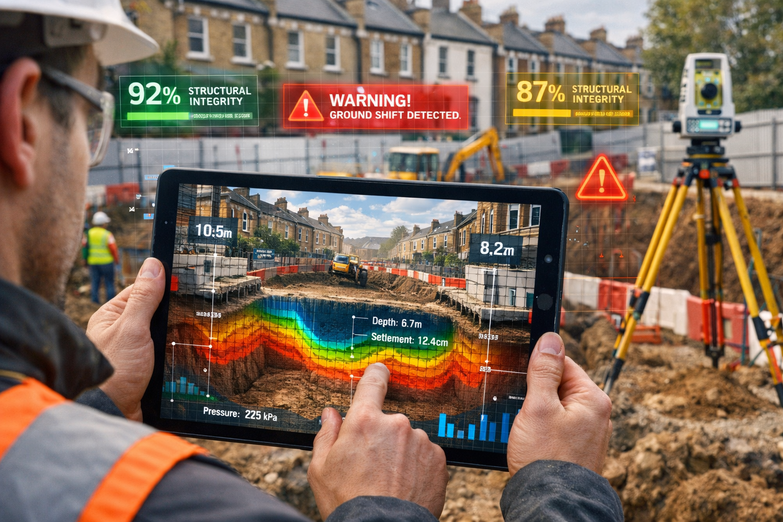 Real-Time 3D Digital Twins for Party Wall Act Excavations: Simulating