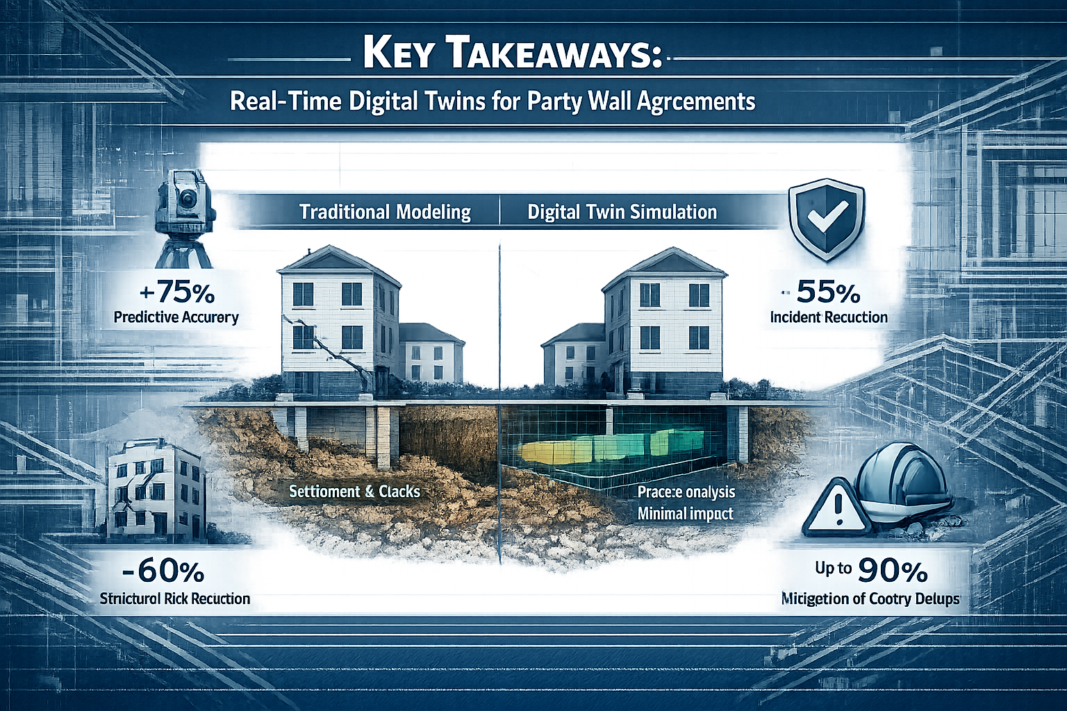 Real-Time Digital Twins for Party Wall Agreements: Simulating