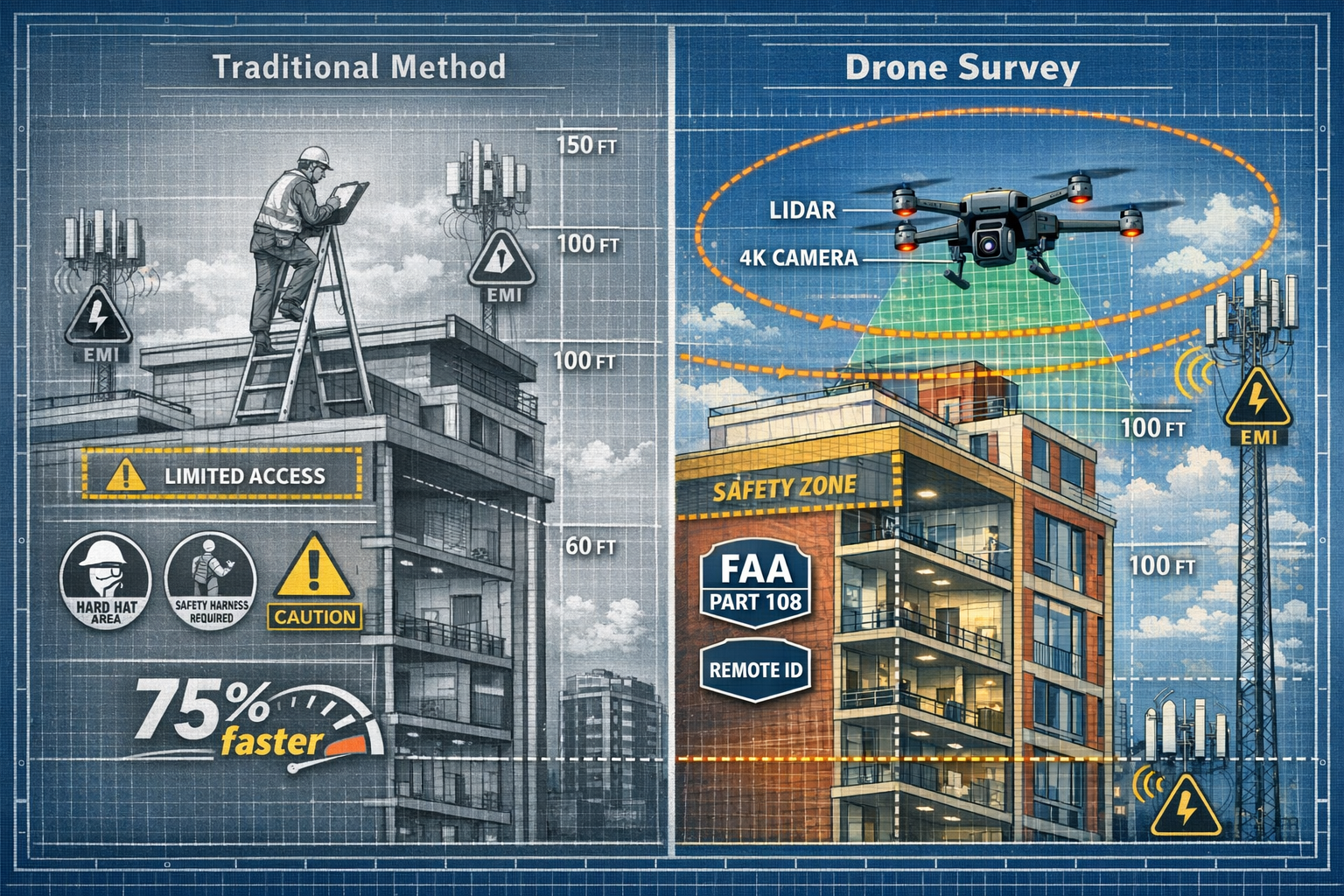 Remote Drone Protocols for Party Wall Surveys: Safety and Speed in