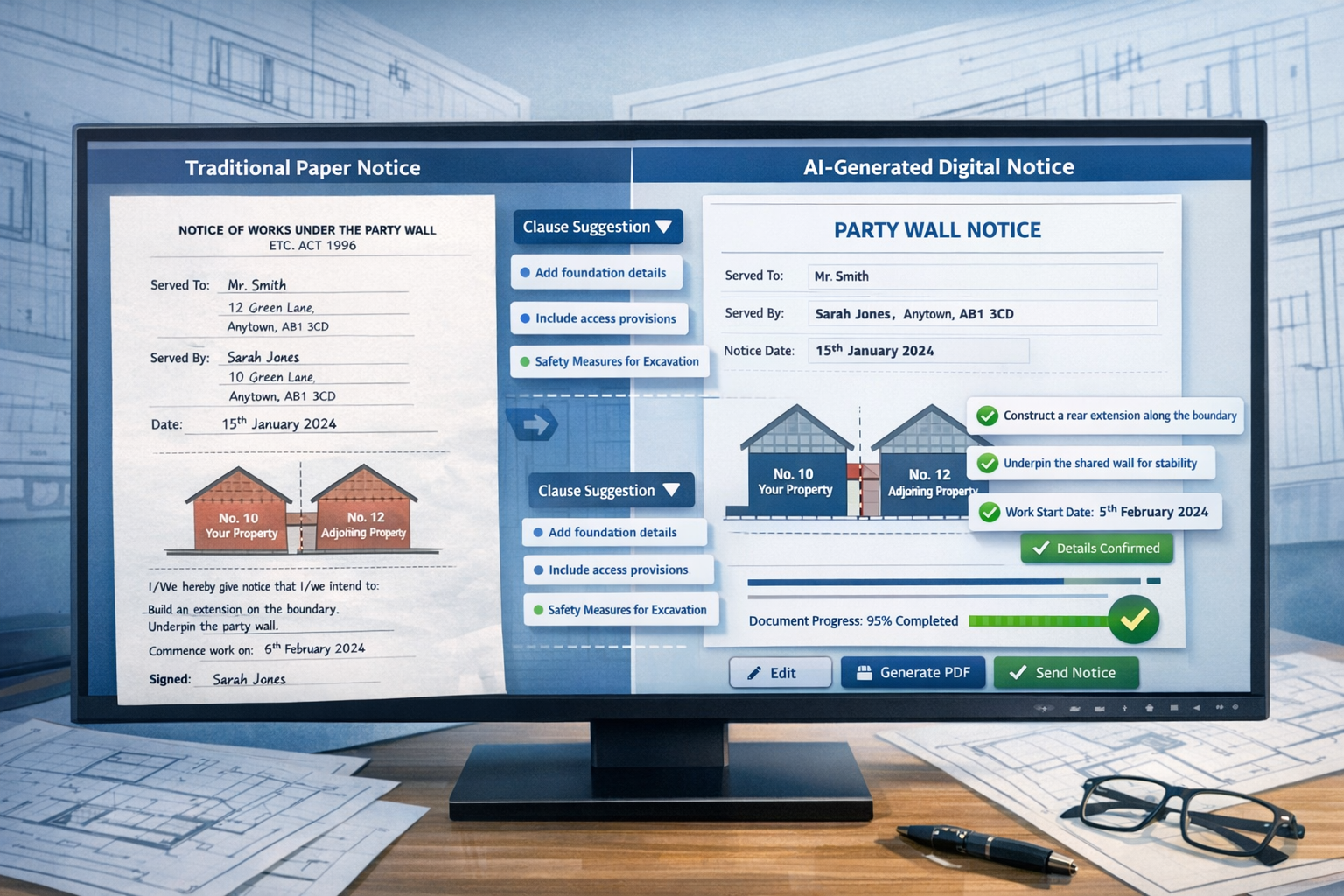 Using AI in Party Wall Agreements: 2026 Tools for Drafting N