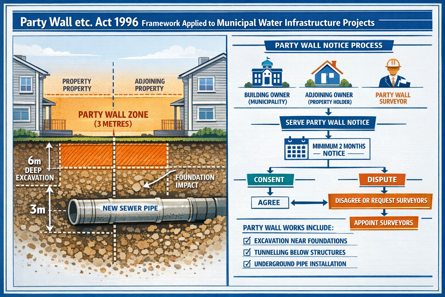Water & Sewer Party Wall Compliance Guide 2026