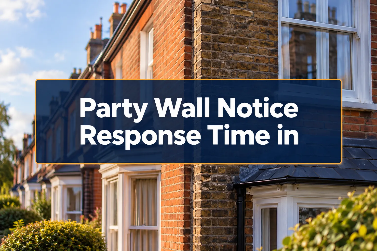 Party Wall Notice Response Time in London: How Long You Really Have Before a Dispute Starts