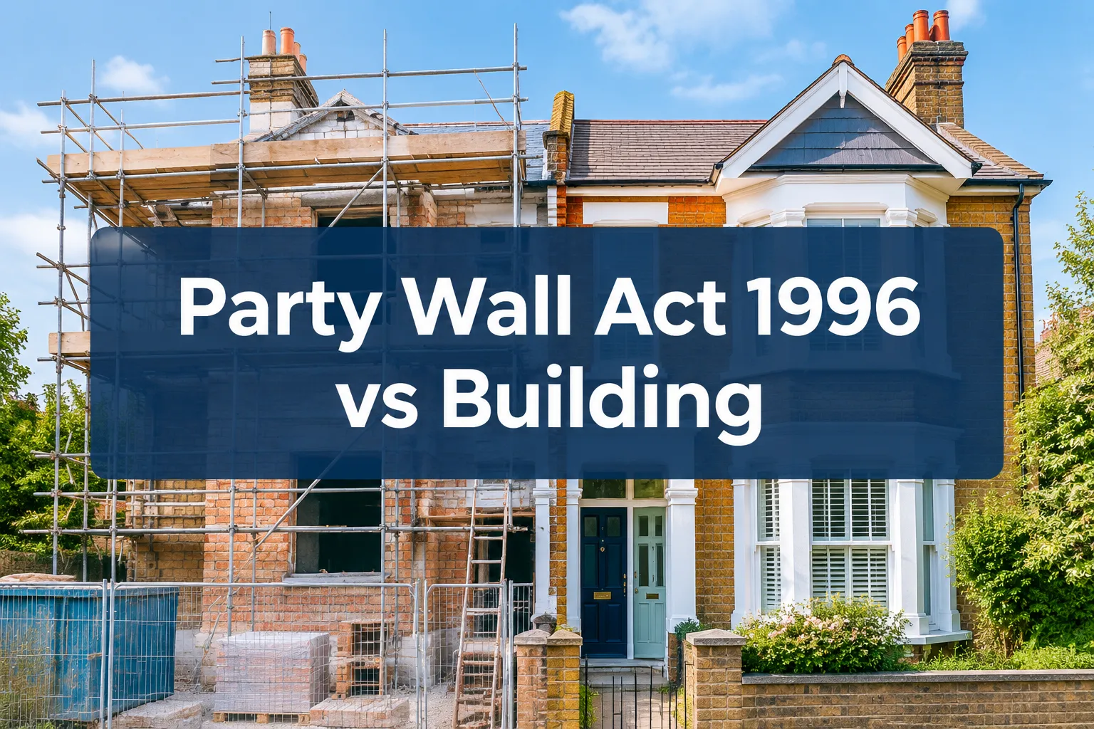 Party Wall Act 1996 vs Building Regulations: Why You Need Both and How They Interact on Real Projects