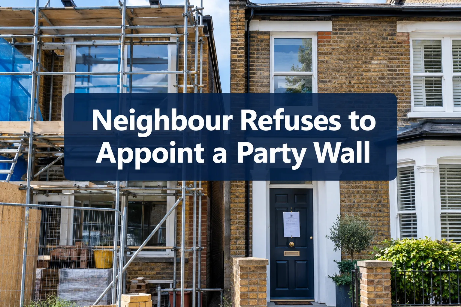 Neighbour Refuses to Appoint a Party Wall Surveyor: Your Legal Rights, Default Procedures and Typical Outcomes