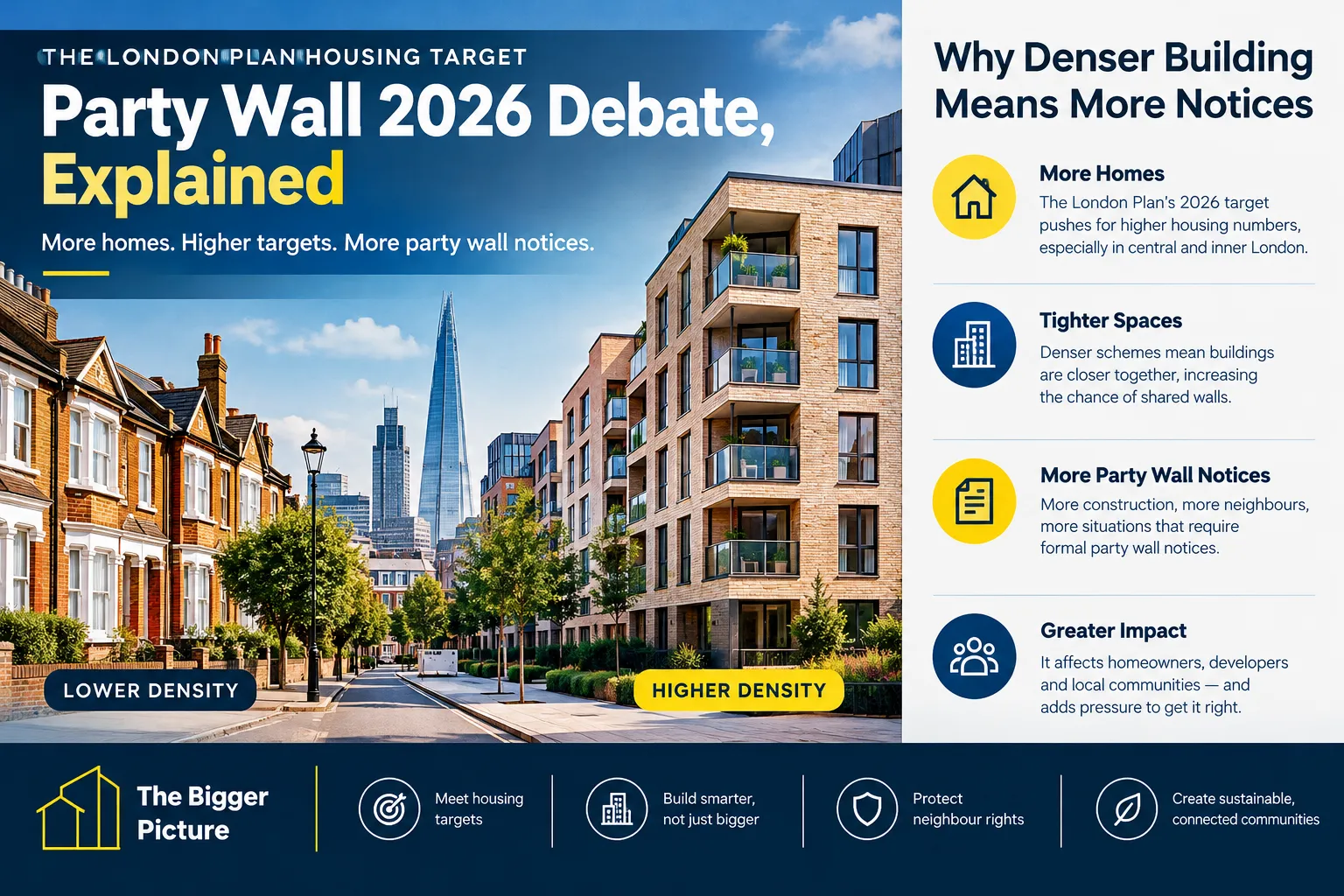 What Building Owners Must Serve Under the London Plan Housing Target Party Wall 2026 Rules